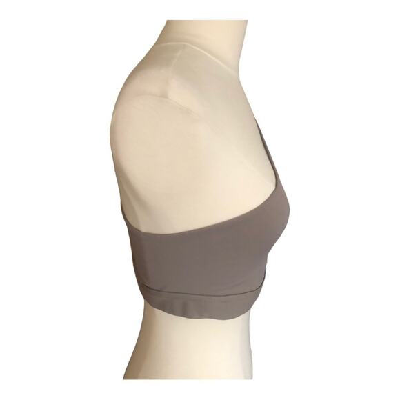 Set Active Effortlessly One Shoulder Sportbody Taupe Bra Top Small - Picture 3 of 6